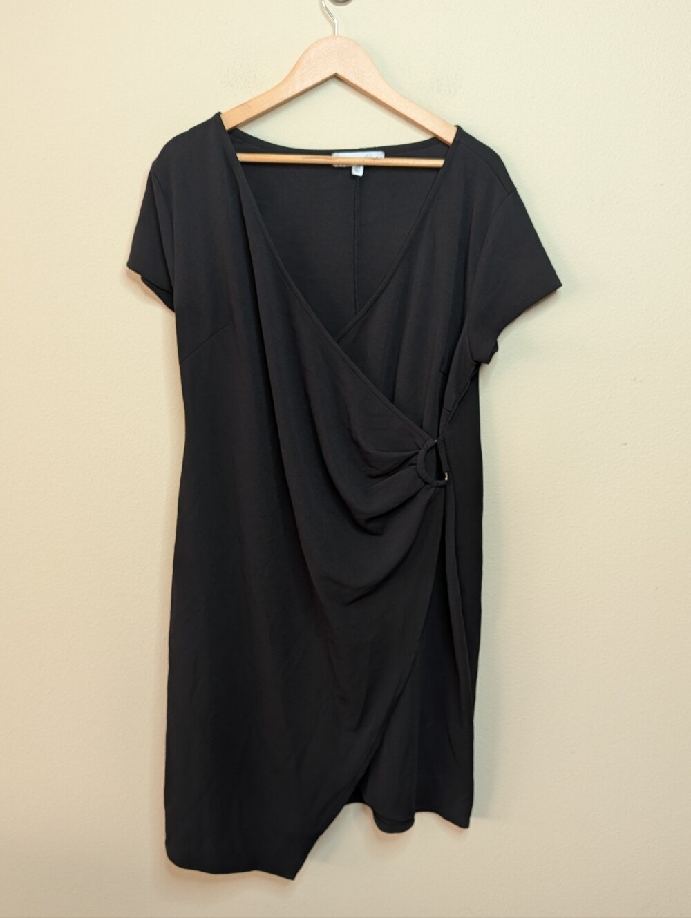 Madden Girl Faux Wrap Dress Black O-Ring Detail Size 3X